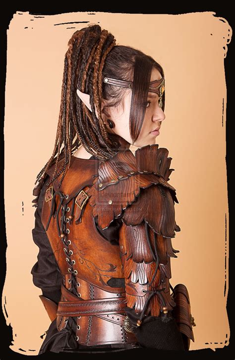 Wood Elven Armor Woman By Lagueuse On Deviantart Leather Armor Elven