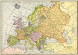 1910 Antique EUROPE Map Vintage Map of EUROPE Gallery Wall Art - Etsy ...