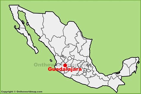 Guadalajara Location On The Mexico Map