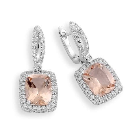 Get designer drop diamond earrings from alibaba.com for sophistication in your fashion style. Berry's 18ct White Gold Morganite And Diamond Drop Earrings