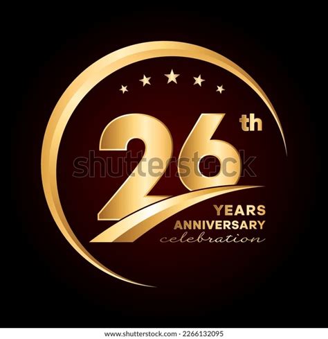 26 Year Anniversary Celebration Anniversary Logo Stock Vector Royalty