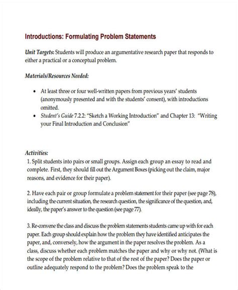 Sample Statement Of The Problem In Thesis Proposal Example Thesis