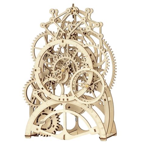 Rokr 3d Wooden Mechanical Pendulum Clock Puzzlemechanical Gears Toy