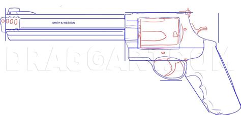 How To Draw A 44 Magnum Gun By Dawn