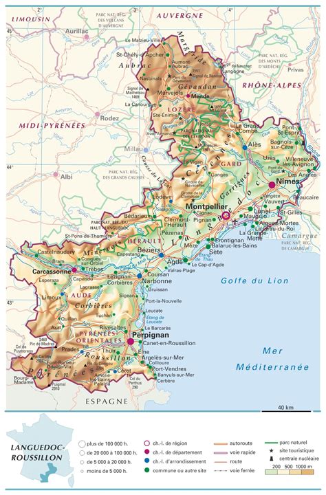 Carte Languedoc Roussillon Archives Voyages Cartes