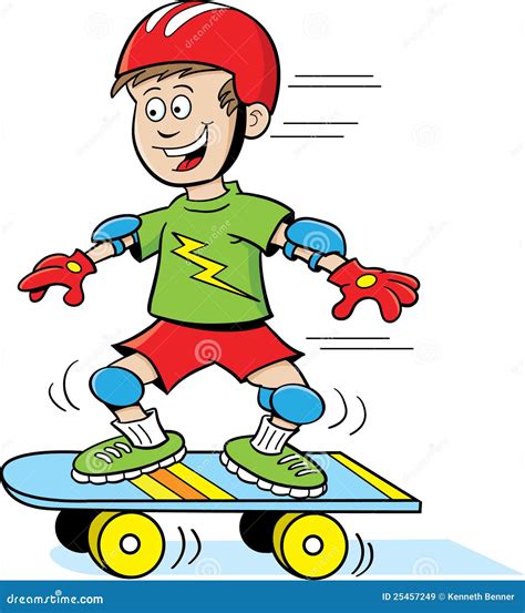 Menino No Skate Ilustração Do Vetor Ilustração De Jogar 25457249