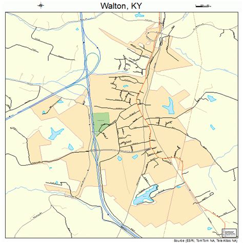 Walton Kentucky Street Map 2180490