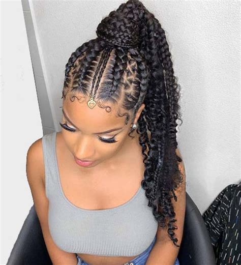 60 Inspiring Examples Of Goddess Braids Feed In Braids Hairstyles