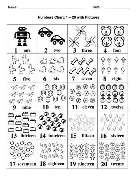 Printable Number Word Chart For Students Archives 101 Activity