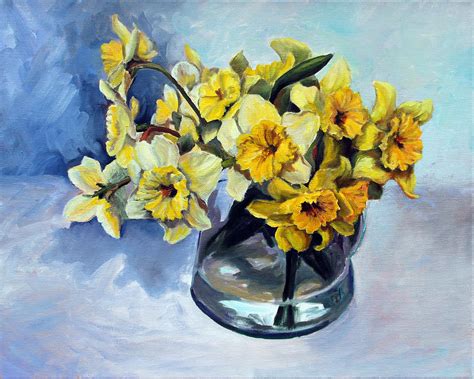 Daffodils Painting By Catherine Kitty Moore Fine Art America