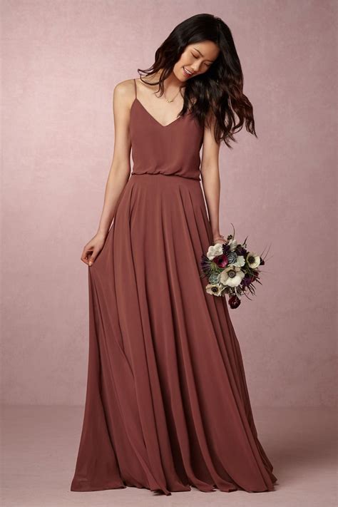 airy chiffon bridesmaid dress inesse dress in cinnamon rose from bhldn bhldn bridesmaid fall