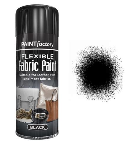 Black Fabric Spray Paint 200ml Flexible Clothes Aerosol Sprayster