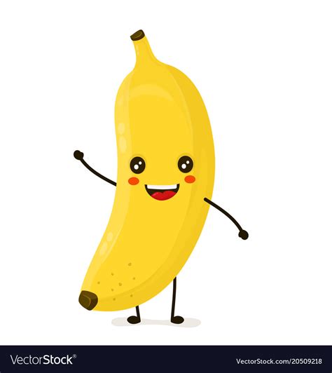 Funny Happy Cute Happy Smiling Banana Royalty Free Vector