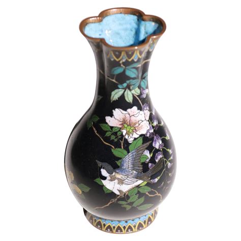Chris Heilman Round Art Glass Vase With Wisteria And Flowers At 1stdibs Chris Heilman Glass