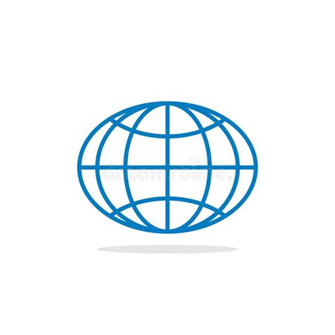 Oval Globe Logo Template Illustration Design Vector Eps 10 Stock