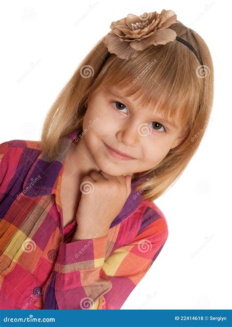 Portrait Of A Lovely Little Girl Stock Photo Image Of Girl Children