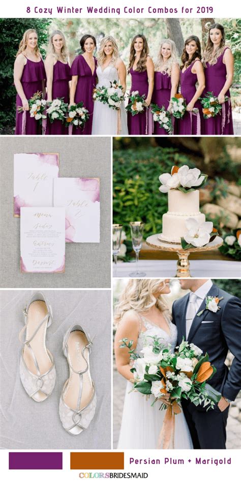 8 Cozy Winter Wedding Color Combos For 2019 Colorsbridesmaid