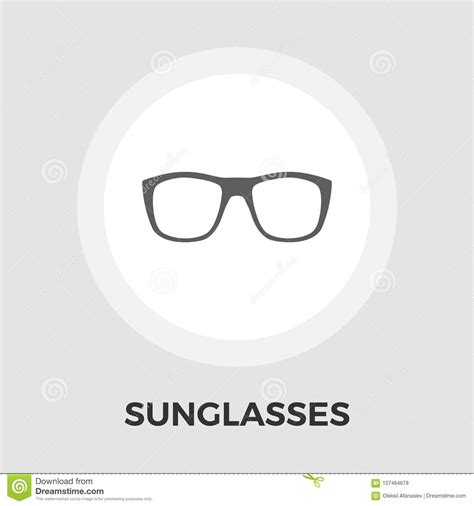 Icono Plano De Las Gafas De Sol Ilustración Del Vector Ilustración De