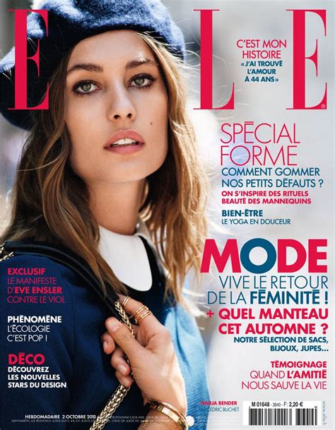 Elle France October 2015 Elle Magazine Fashion Cover Womens