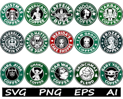 Starbucks Coffee Svggrinch Starbucks Logo With Font Bundle Etsy