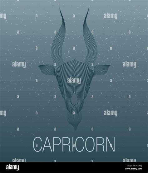 Zodiac Sign Capricorn Vector Illustration Stock Vector Image And Art