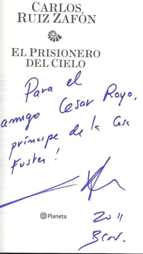 César Royo Gascón Carlos Ruiz Zafónel Prisionero Del Cielo