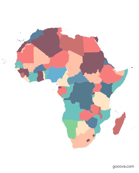 Mapa Del Continente Africano Pdf Png Imprimir Colorear