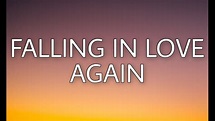 Celine Dion - Falling In Love Again (Lyrics) - YouTube
