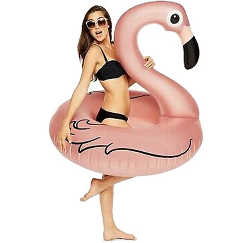 Giant Rose Gold Flamingo Pool Float