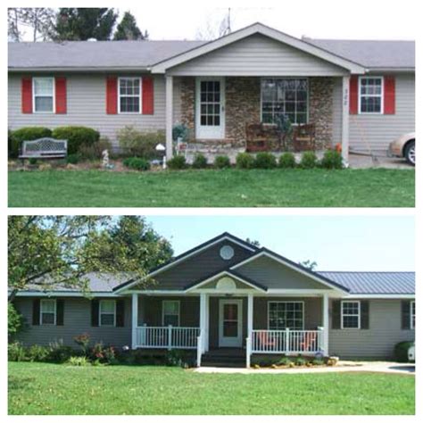 Curb Appeal Before And After Add Interest And Dimension To A Ranch Style Home Home Exterior