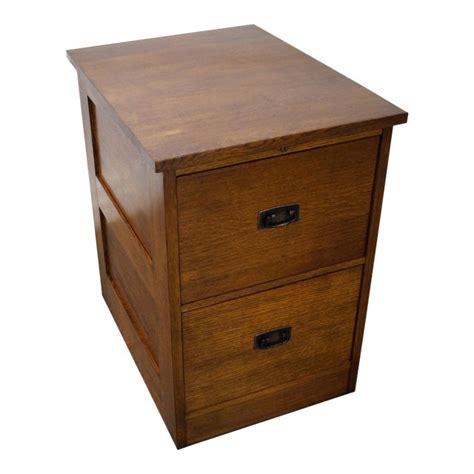 You won't find a better made cabinet for this price! Stickley Mission Oak 2 Drawer File Cabinet | Chairish