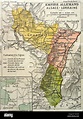 Mapa de Alsacia-Lorena, circa 1910 Fotografía de stock - Alamy