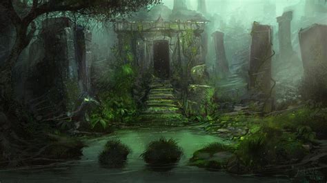 Ruins By Iidanmrak On Deviantart Fantasy Landscape Fantasy Concept