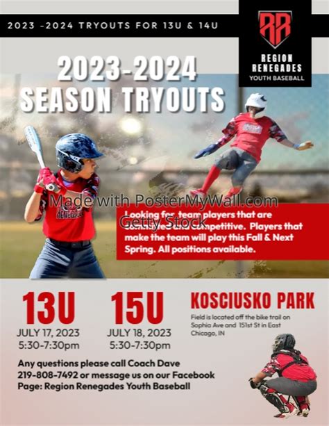 Softball Recruitment Tryout Poster Design Postermywall