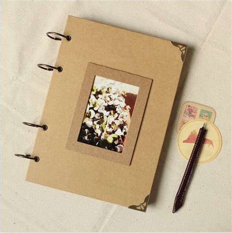 A4 Em Branco Diy Photo Album Scrapbook Paper Crafts Diy Capa Artesanal Titular Fotografia De