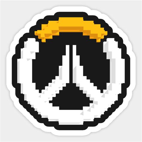 Pixel Overwatch Logo Overwatch Sticker Teepublic