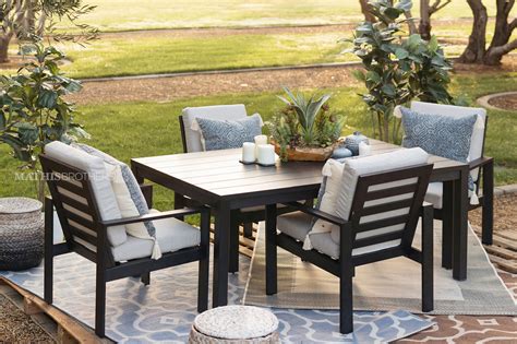 Maybe you would like to learn more about one of these? 72" Modern Aluminum Patio Dining Table in Black | Mathis ...
