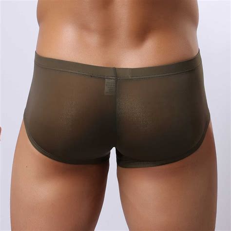Mens Smooth Opaque See Through Boxer Underwear Ebay