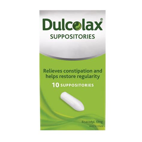 Dulcolax Suppository 10mg Adult 10 Pack Chemist By Mail Maroubra
