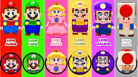 All Playable Lego Mario Characters In Super Mario 3d World Game Videos