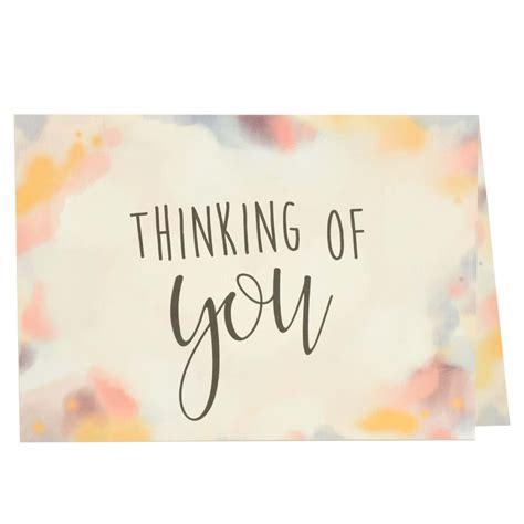 Greeting Card with printed encouragement message Thinking of You for ...