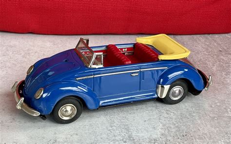 Nomura Volkswagen Vw Beetle Convertible Japanese Tin Electric Toy