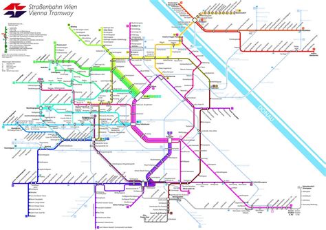 Tram Vienna Map Laminated Poster Austria Network Etsy