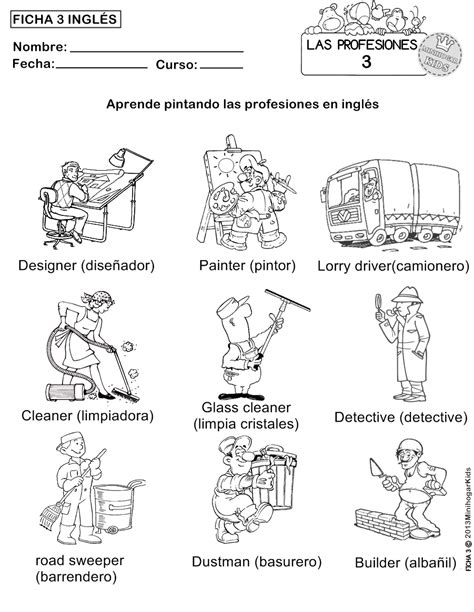 Must Know Ejercicios De Profesiones En Inglã©s Para Imprimir Pdf