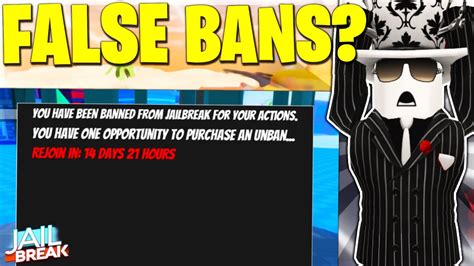 People Are Getting False Banned In Roblox Jailbreak Youtube