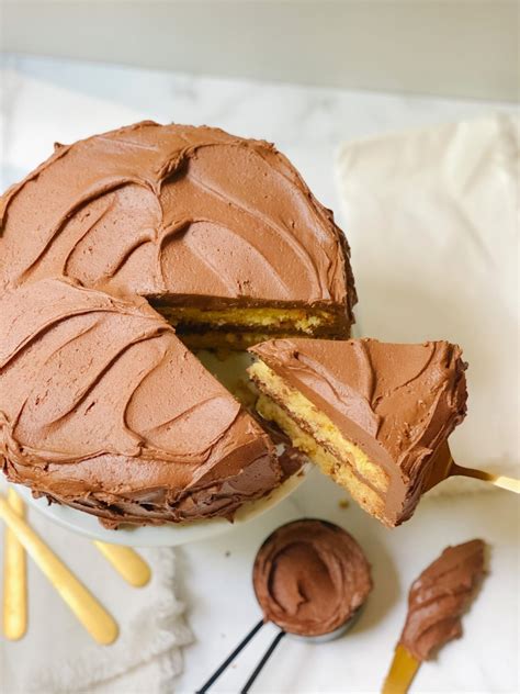 Easy Yellow Cake With Chocolate Fudge Frosting Plum Street Collective
