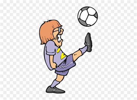 Girl Kicking Soccer Ball Kicking Ball Clip Art Free Transparent Png