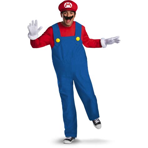 Super Mario Bros Mens Mario Deluxe Adult Costume