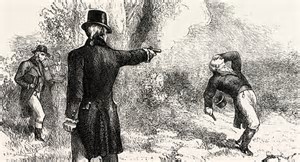 Image result for Alexander Hamilton, was killed by Vice President Aaron Burr in a duel.
