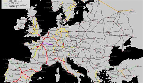 Europe Bullet Train Map Eu Hsr Network Plan Infrastructure Of China Map